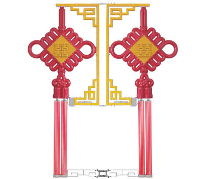 MB型發(fā)光支架帶雙喜字中國(guó)結(jié)燈